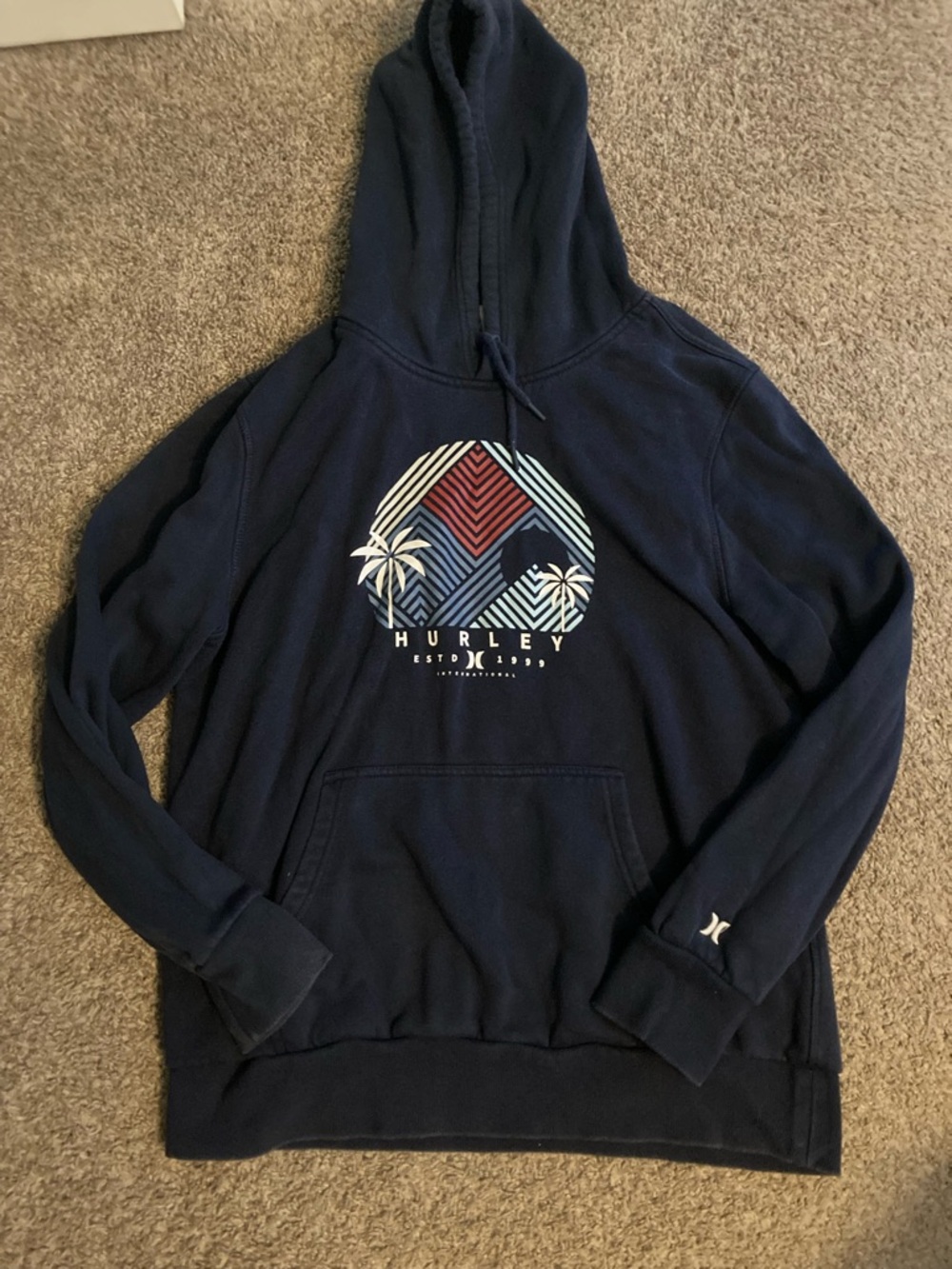 Hurley Men's Navy Graphic Pullover Hoodie